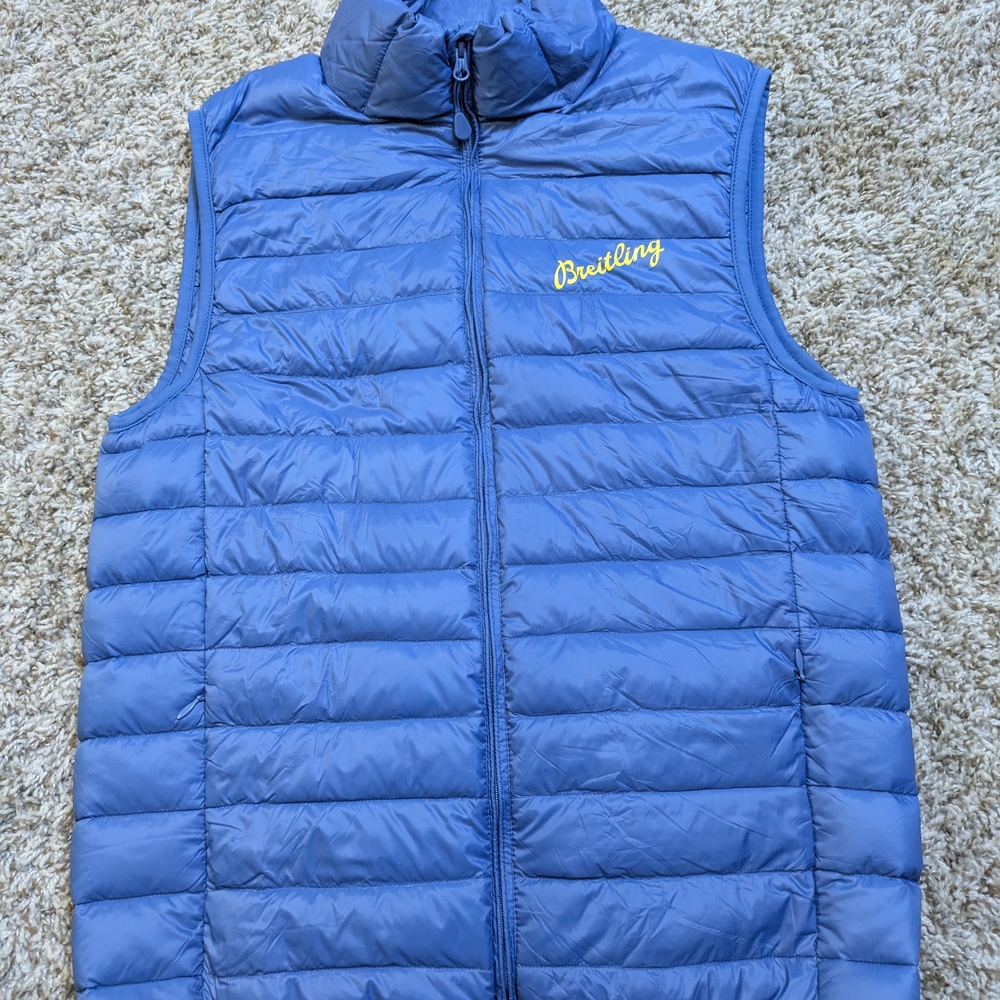 Breitling Rare VIP Promotional Down Puffer Vest Packable Outdoor Sz:S